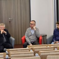 Debiut Katarzyny Krawczyńskiej z klasy 1c jako współprowadzącej debatę „Nie chce mi się z wami gadać – nowe oblicza komunikacji” organizowanej podczas Świętokrzyskiego Festiwalu Nauki.