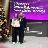 Stypendystka Prezesa Rady Ministrów na rok szkolny 2025/2026