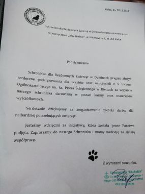 Zbiórka dla Schroniska w Dyminach