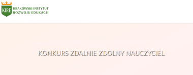 I miejsce w ogólnopolskim konkursie "Zdalnie Zdolny Nauczyciel"!