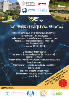 Atomy Wiedzy - wojewódzka inicjatywa naukowa